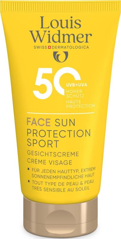 Louis Widmer Face sun protection sport spf 50 zonder parfum 50 ML