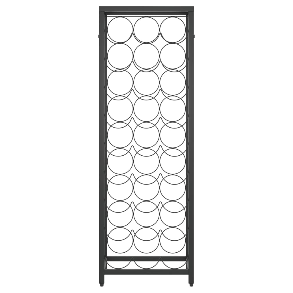 vidaXL Wijnrek voor 27 flessen 34x18x100 cm smeedijzer zwart