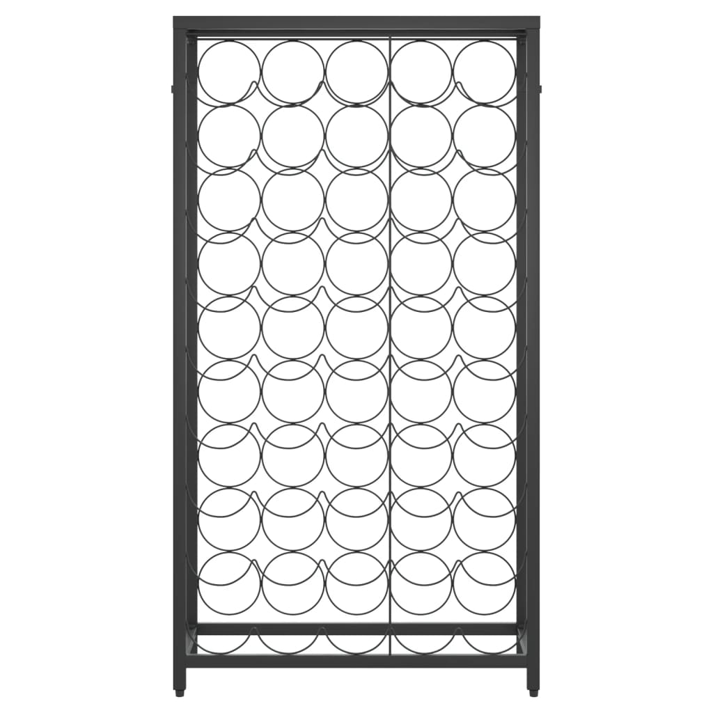 vidaXL Wijnrek voor 45 flessen 54x18x100 cm smeedijzer zwart