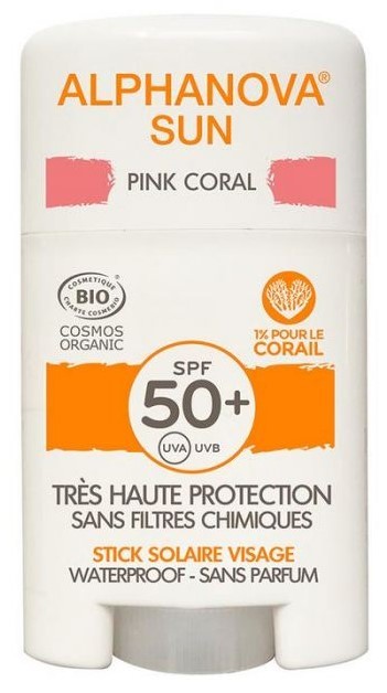 Alphanova Sun Sun stick spf50+ face pink bio 12g