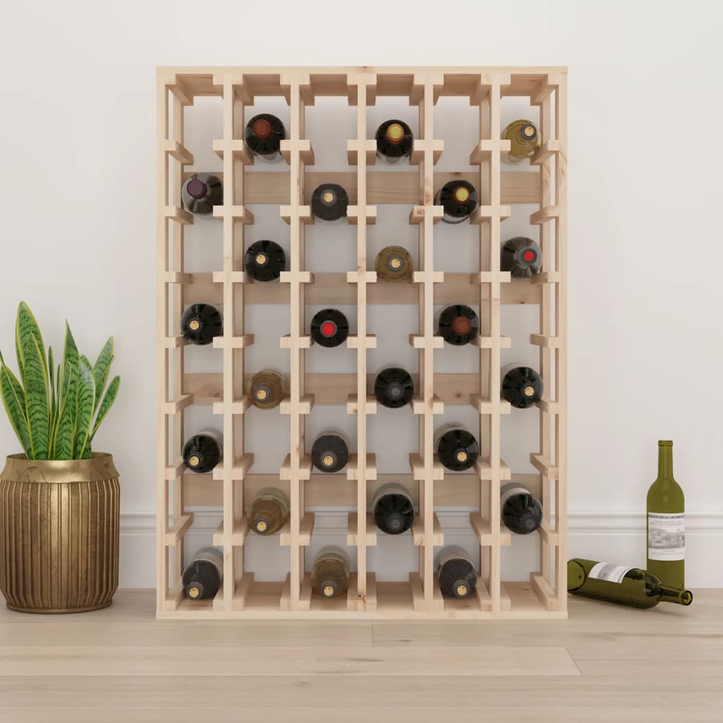 vidaXL Wijnrek 70x33x94 cm massief grenenhout bruin