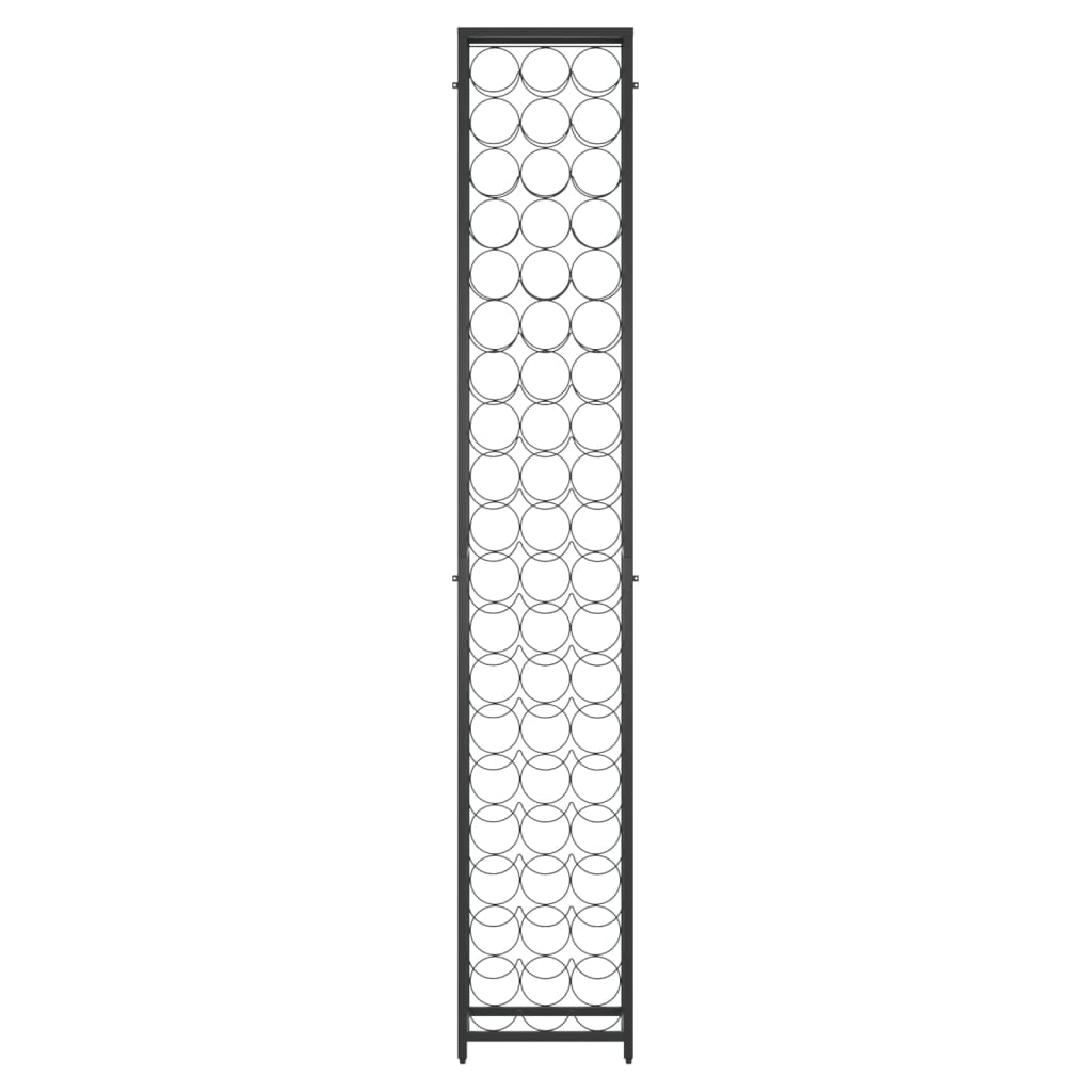 vidaXL Wijnrek voor 57 flessen 34x18x200 cm smeedijzer zwart