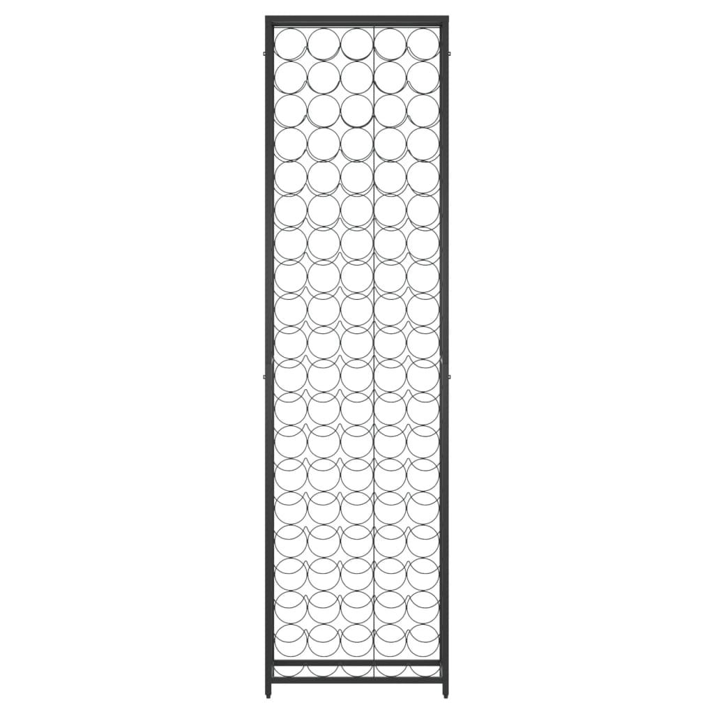 vidaXL Wijnrek voor 95 flessen 54x18x200 cm smeedijzer zwart