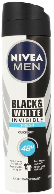 Nivea Men black & white invisible fresh deospray 150 ML