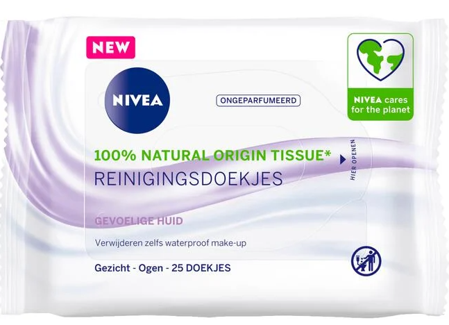 Nivea Sensitive reinigingsdoekjes gevoelige huid 25 Stuks