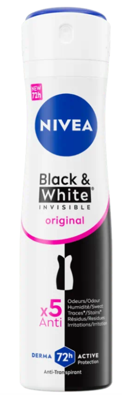 Nivea Deodorant spray black & white invisible original 150 ML