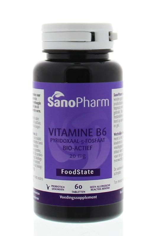 Sanopharm Vitamine b6 pyridoxine 20 mg 60tab