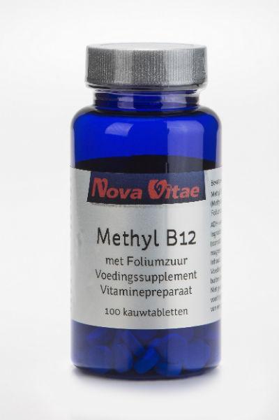 Nova Vitae Methyl b12 foliumzuur 100 Kauwtabletten