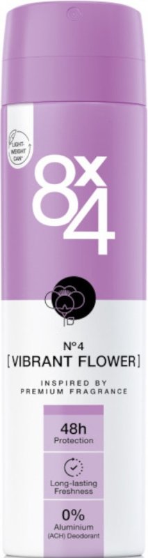 8X4 Deospray - no.4 vibrant flower 150ML