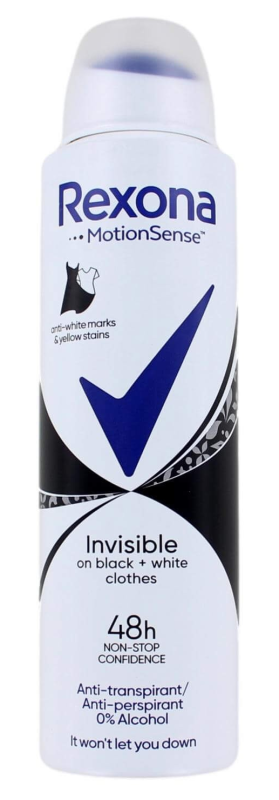Rexona Deospray invisible on black&white clothes 150 ML