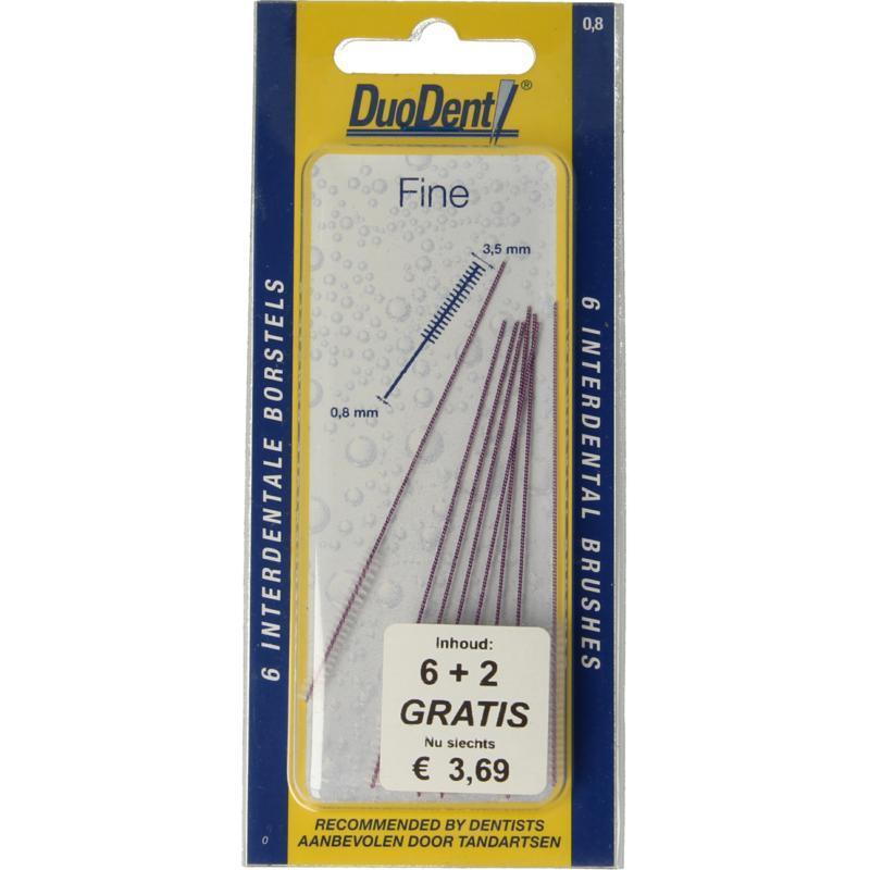 Duodent Interdentale borstels fine 8 Stuks