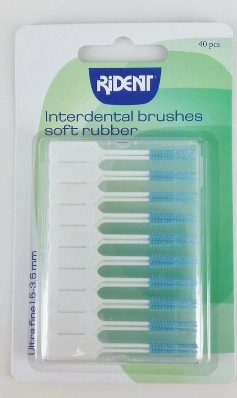 Rident Interdental brushes soft rubber 40stuks
