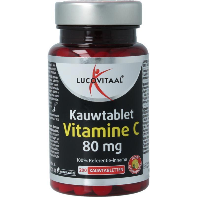 Lucovitaal Vitamine c 80mg citroen 200 Kauwtabletten