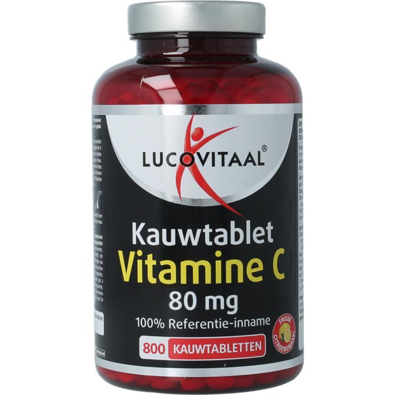 Lucovitaal Vitamine c 80mg citroen 800 Kauwtabletten