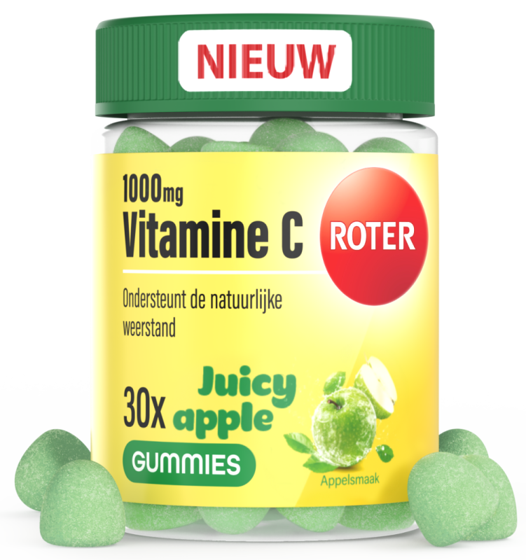 Roter Vitamine c 1000 mg juicy apple 30 gummies