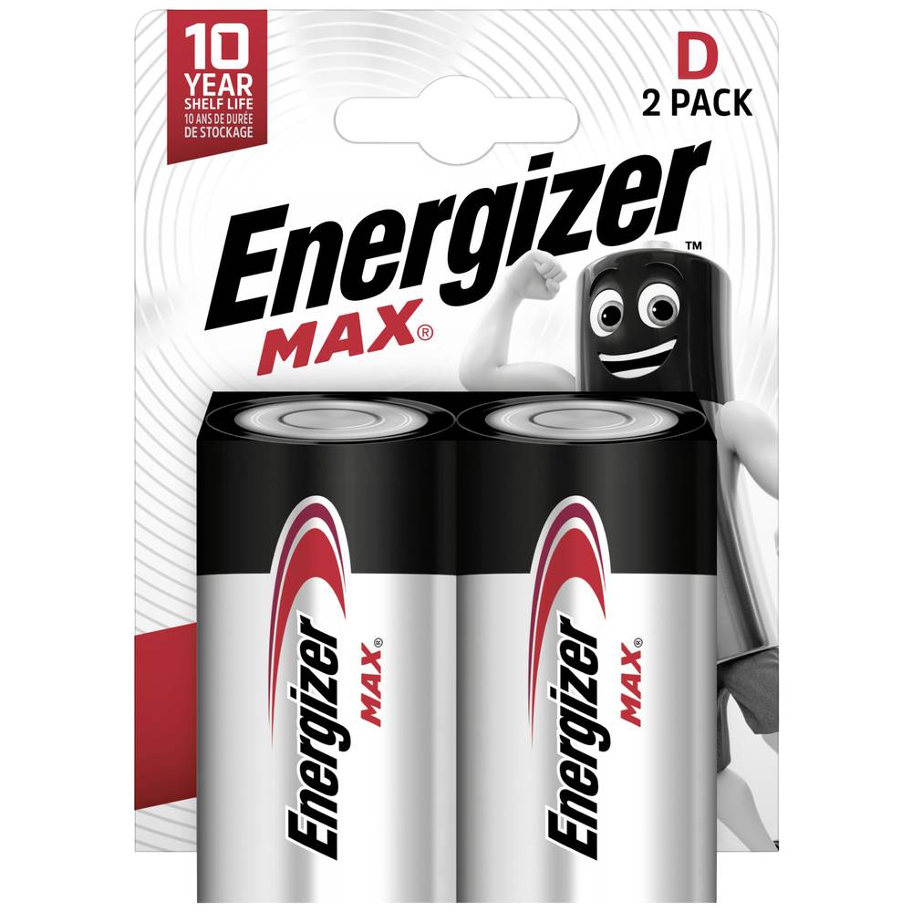 Energizer Max LR20 D batterij (mono) Alkaline 1.5 V 2 stuk(s)