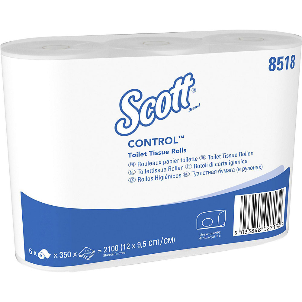 Kimberly-Clark Standaard toiletpapier van Scott CONTROL™, 3-laags, VE = 36 stuks x 350 vellen, wit