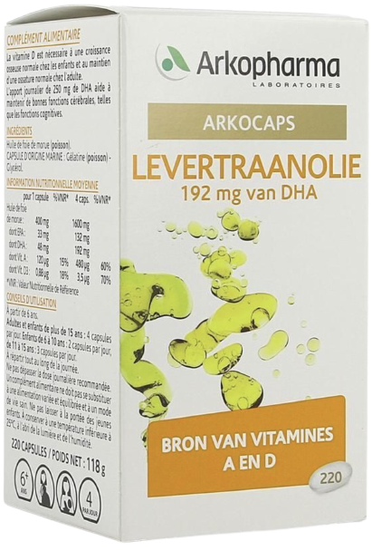 Arkocaps Levertraanolie 220 Capsules