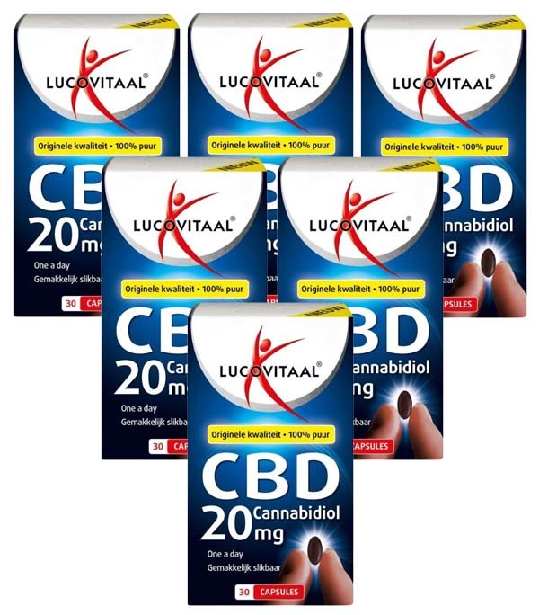 Lucovitaal Cbd 20mg cannabidiol 180 capsules