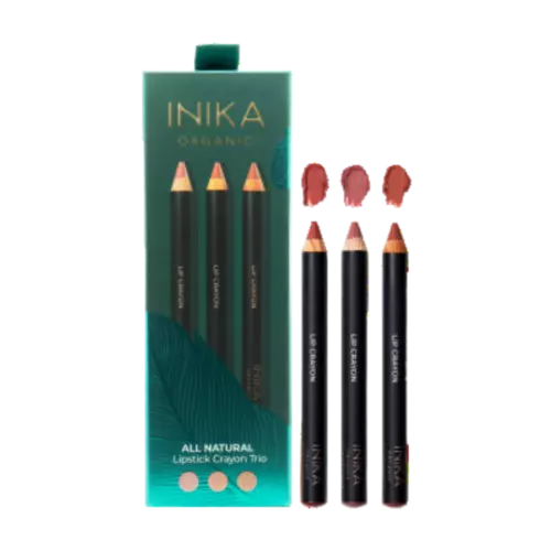 INIKA All Natural Lip Crayon Trio 3x3gr