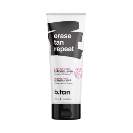 B.tan Erase Tan Repeat 2-In-1 Tan Eraser Body Wash + Scrub - 236 ml