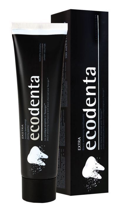 Ecodenta Tandpasta whitening met black charcoal 100ml