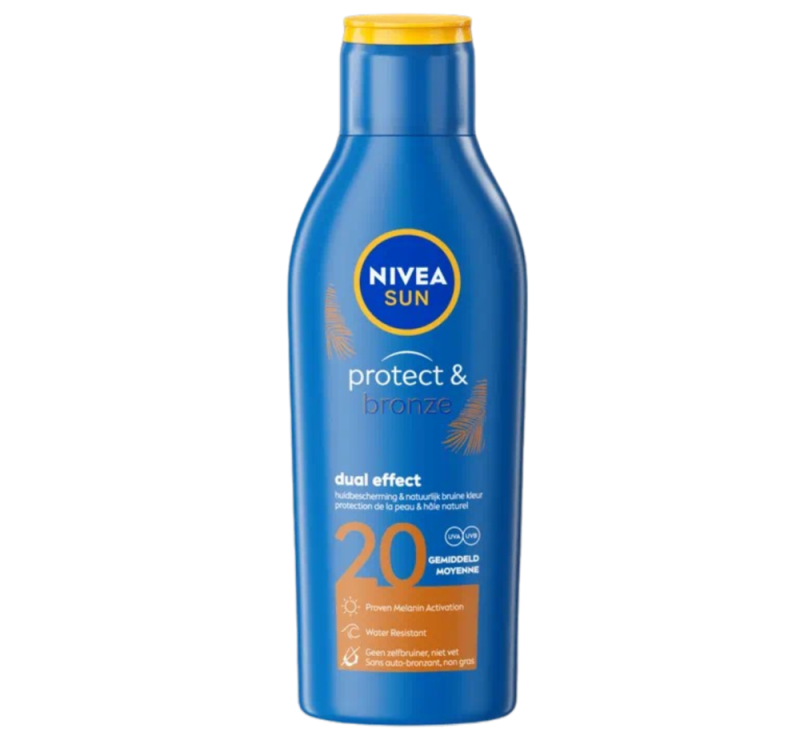 Nivea Zonnebrand melk sun protect & bronze spf20 200 ML
