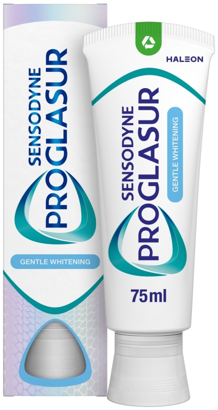 Sensodyne Proglasur gentle whitening dagelijkse tandpasta bij tanderosie 75 ML