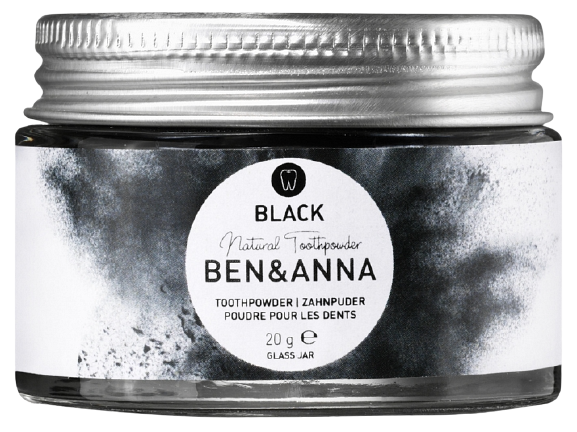 Ben & Anna Tandpoeder zwart 45 gram
