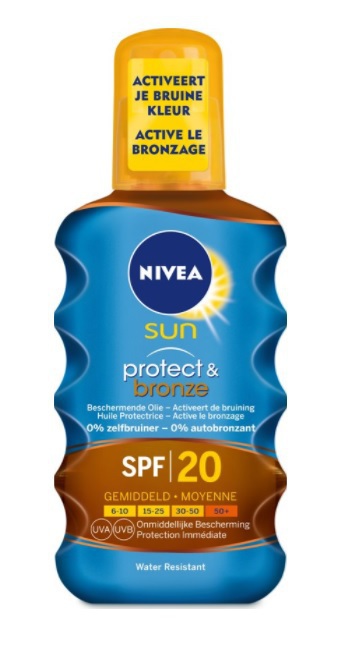 Nivea Sun protect & bronze beschermende olie spf20 200 ML