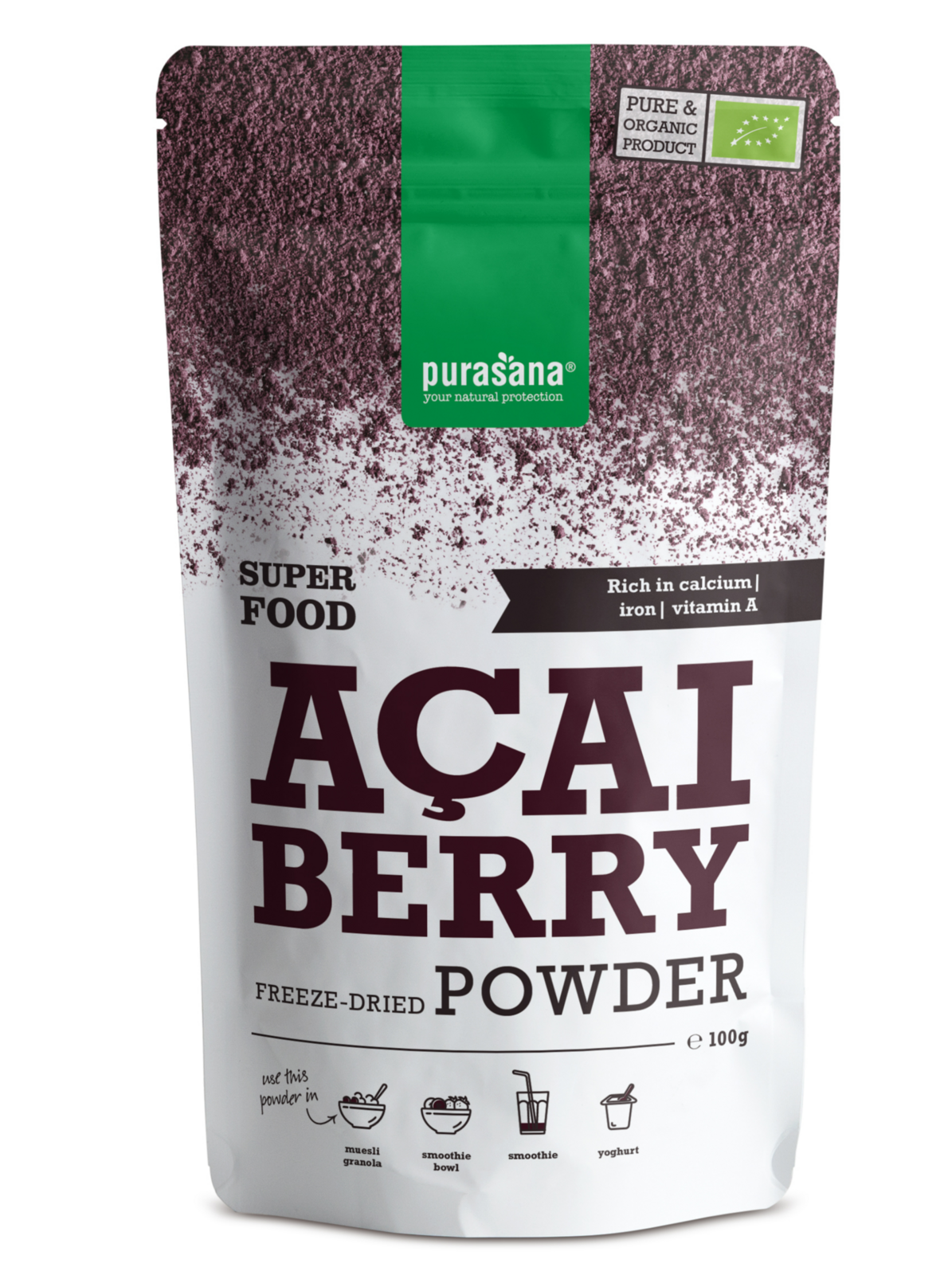 Purasana Vegan Açai Berry Poeder