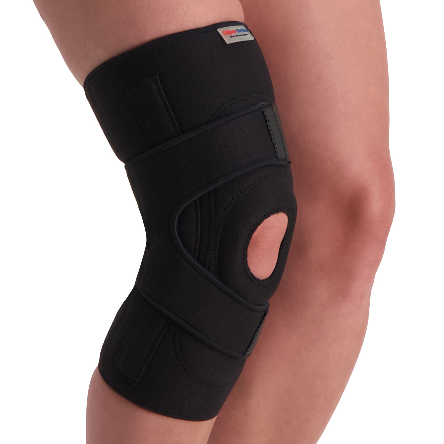 Super Ortho lichtgewicht kniebrace met baleinen en extra banden