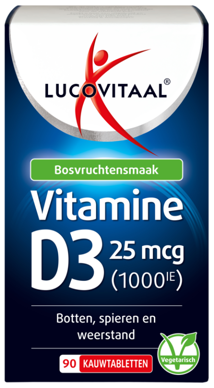 Lucovitaal Vitamine d3 25 microgram 90 kauwtabletten
