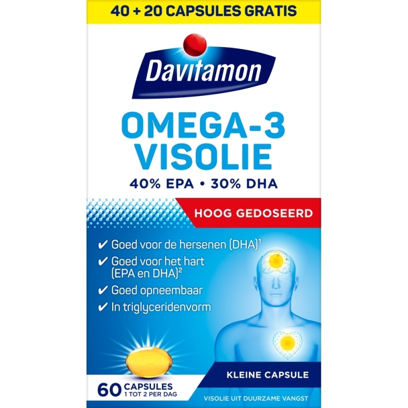 Davitamon Omega-3 visolie 60 capsules