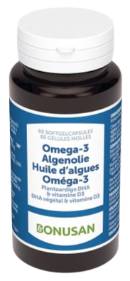 Bonusan Omega-3 algenolie 60 Softgels