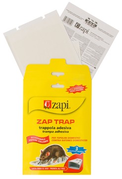 Zapi Set van 3 lijmvallen voor muizen en insecten