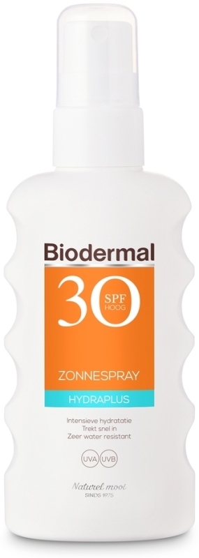 Biodermal Zonnebrand spray hydraplus spf30 175 ML