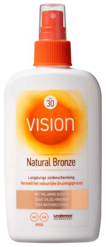 Vision Zonnebrand spray natural bronze spf30 180 ML
