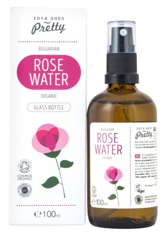 Zoya Goes Pretty Organic rosewater glass bottle 100ml