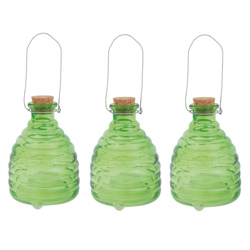 Merkloos 3x Wespenvanger groen 14 cm -