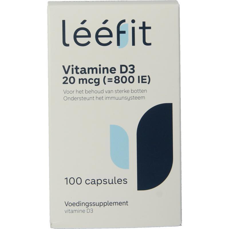 Leefit Vitamine d3 20mcg 100 Capsules