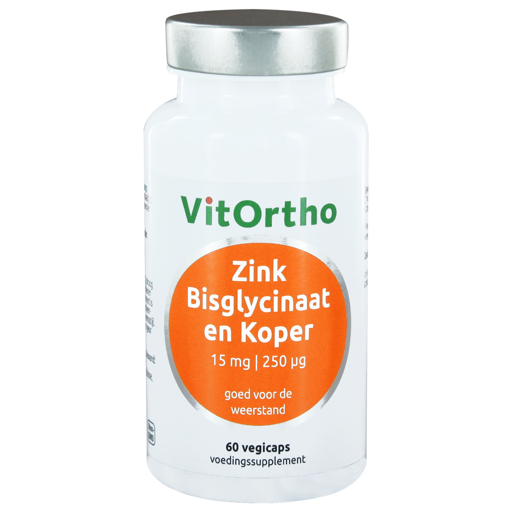 VitOrtho Zink Bisglycinaat En Koper Capsules 60st