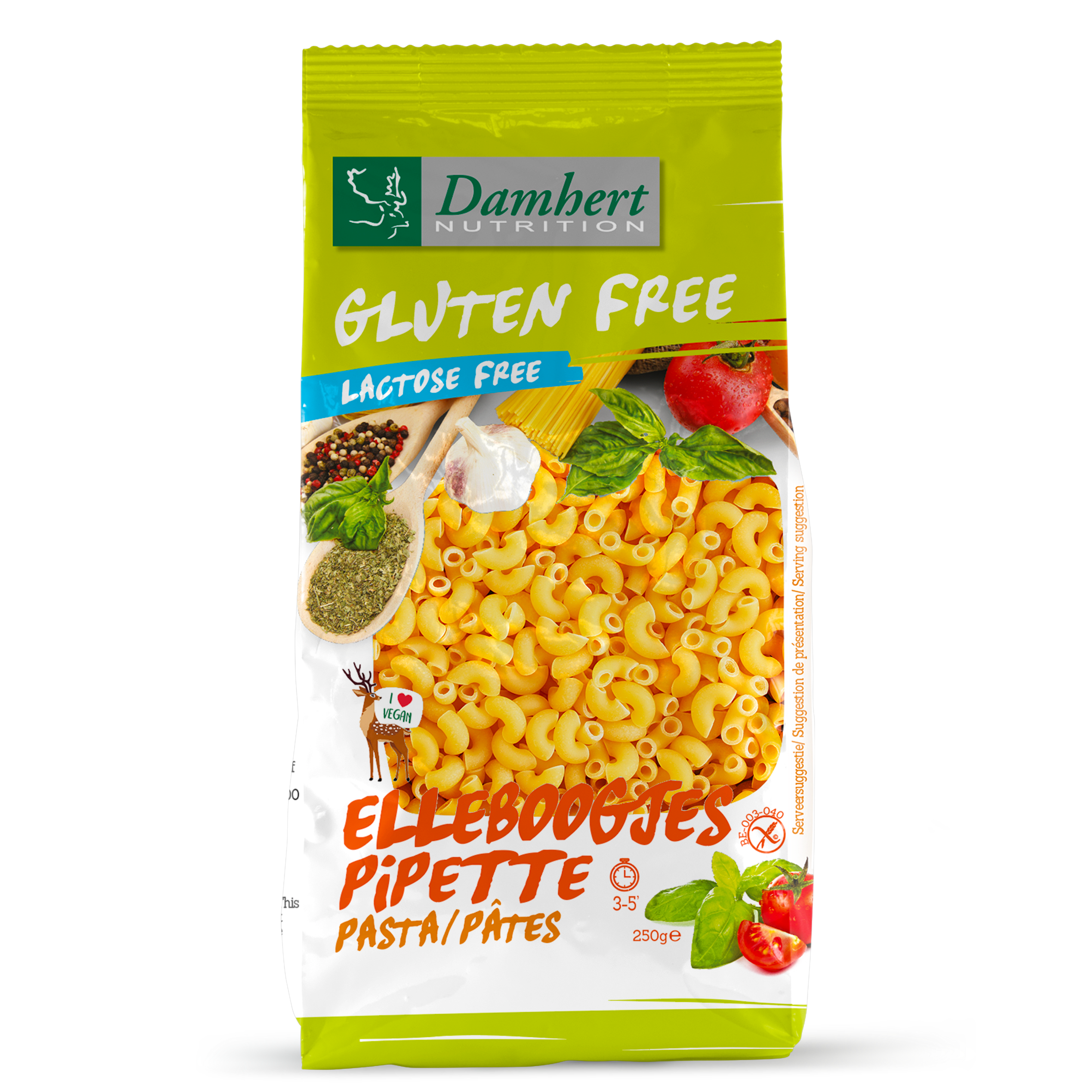 Damhert Gluten Free Elleboogjes Lactose Free