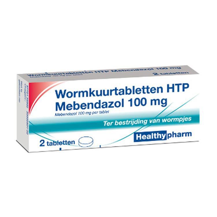 Healthypharm Wormkuurtabletten mebendazol 100mg 2tab