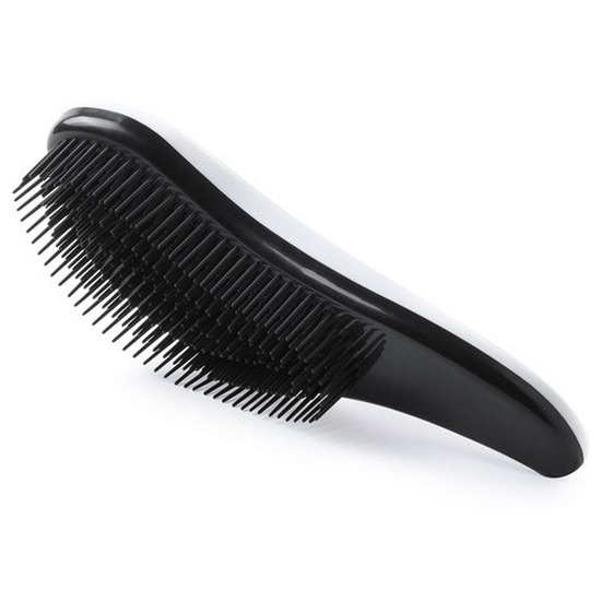 Merkloos Haarborstel anti-klit zwart/wit 18,5 cm voor dames