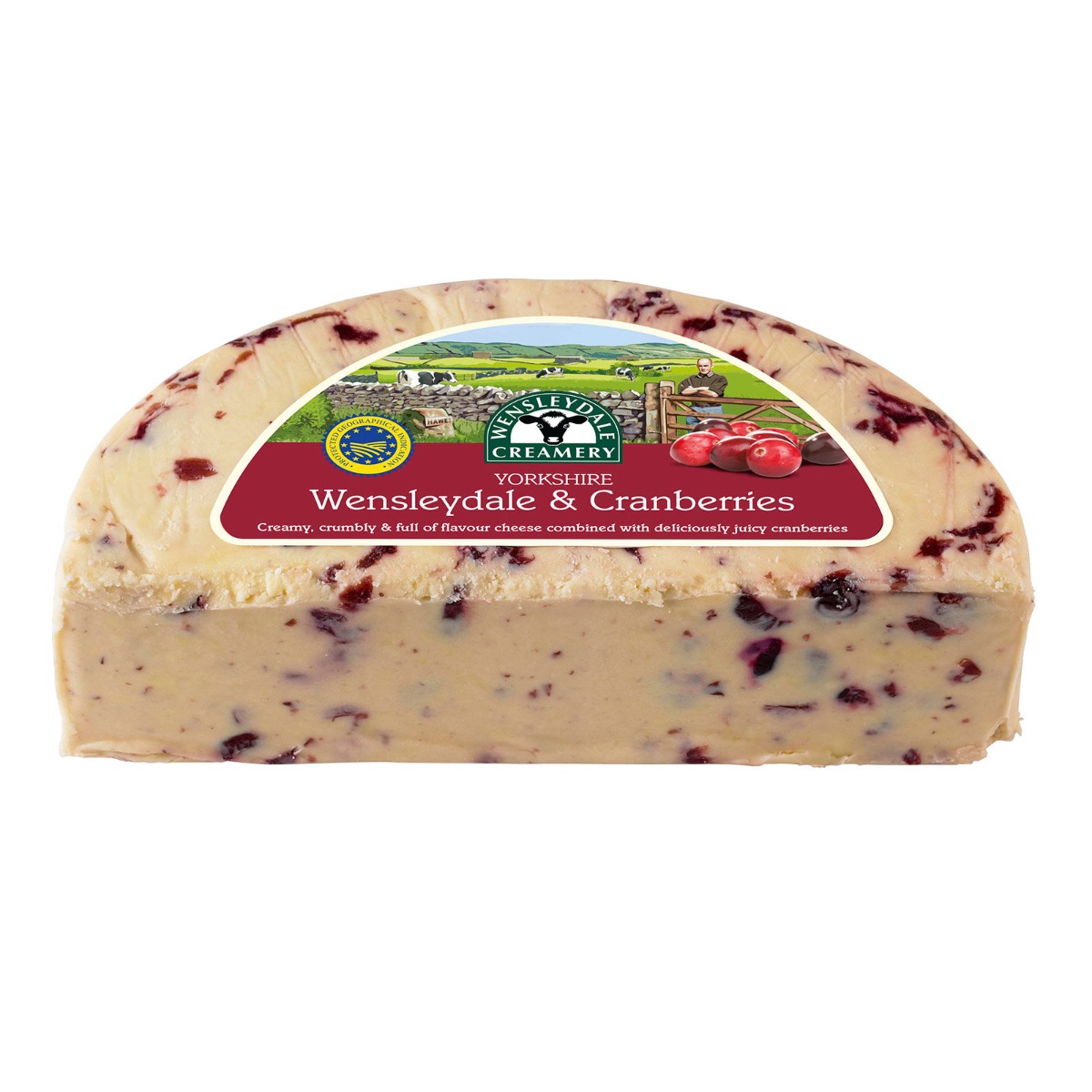 1,1kg Wensleydale cranberries 48+
