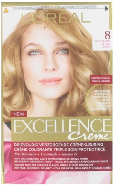 L'oréal paris Excellence creme haarverf lichtblond 8 1 stuk