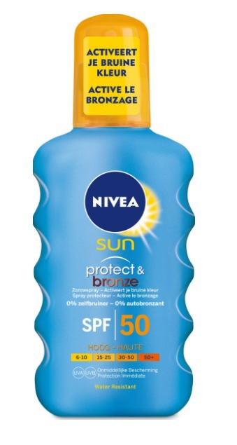 Nivea Zonnebrandspray sun protect & bronze spf50 200 ML