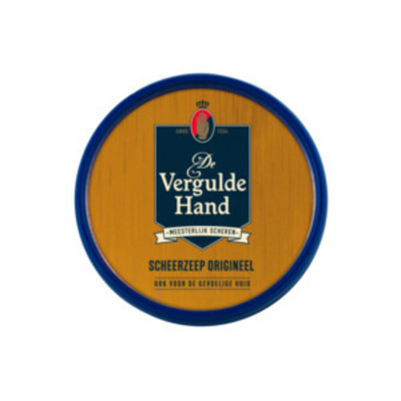 Vergulde Hand Scheerzeepkuipje 75 gram