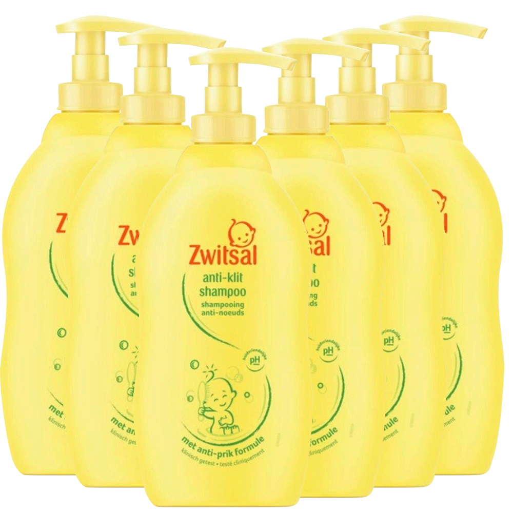 Zwitsal  Anti Klit Shampoo - 6 x 400ml - Voordeelverpakking